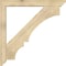 Ekena Millwork Balboa Slat Rough Sawn Bracket w/ Offset Brace, Douglas Fir, 6"W x 44"D x 44"H BKT0604X44X44BOA06RDF - alternate 2